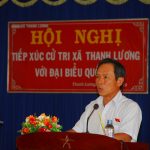 Đại biểu Quốc hội Trần Ngọc Thuận báo cáo cử tri kết quả kỳ họp thứ 10