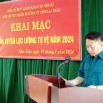 Cao su Lai Châu tổ chức huấn luyện lực lượng tự vệ
